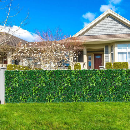 Grooy Artificial Boxwood Panels, Grass Wall Panels 20"x20"(8pcs), Privacy Hedge Fence Screen with UV Protection, Fake Greenery Backdrop for Indoor Wedding and Outdoor Garden Backyard