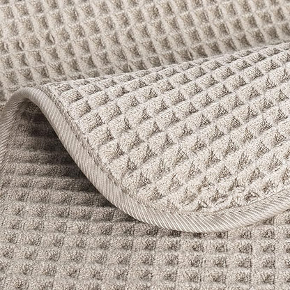 POLYTE 430 GSM Microfiber Lint Free Washcloth Face Towel, 13 x 13 in, 4 Pack