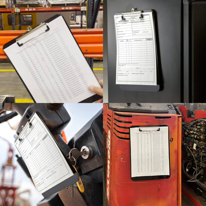 Officemate Magnetic Clipboard with Low Profile Clip, Black, Recycled Plastic (83215)