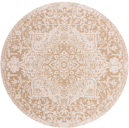 Jill Zarin Jill Zarin Outdoor Collection Area Rug - Dubai (10' 8" Round, Beige/Brown)