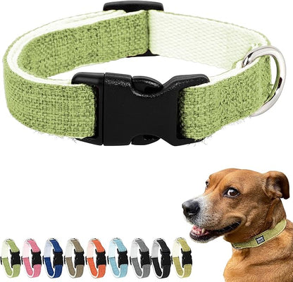 Hypoallergenic Dog Collar - Great for Sensitive Skin, Soft Collar for Dogs, Soft Organic & Earth Friendly (X-Large, Green)