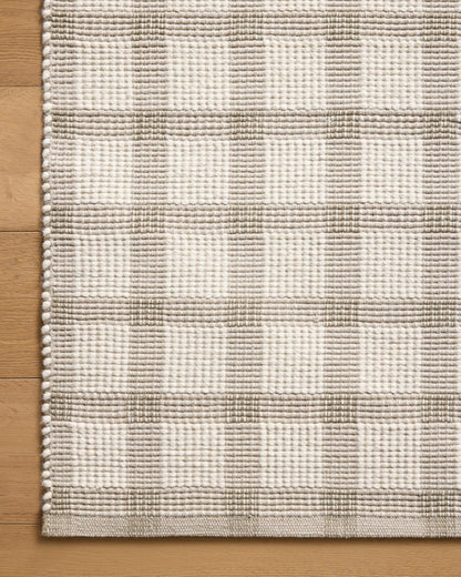 Loloi Magnolia Home by Joanna Gaines Ryder Collection RYD-02 Stone/Ivory 3'-6" x 5'-6" Accent Rug