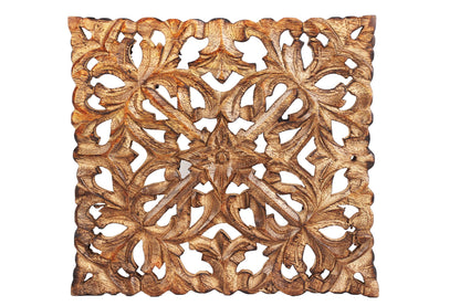 Wooden Set of 2 Mandala Design Trivet for Hot Dishes Plates & Pots Holder Hot Pad for Kitchen & Dining Table Décor Cookware Heat Resistant Rustic Decorative Carvings 8 Inches (Design1)