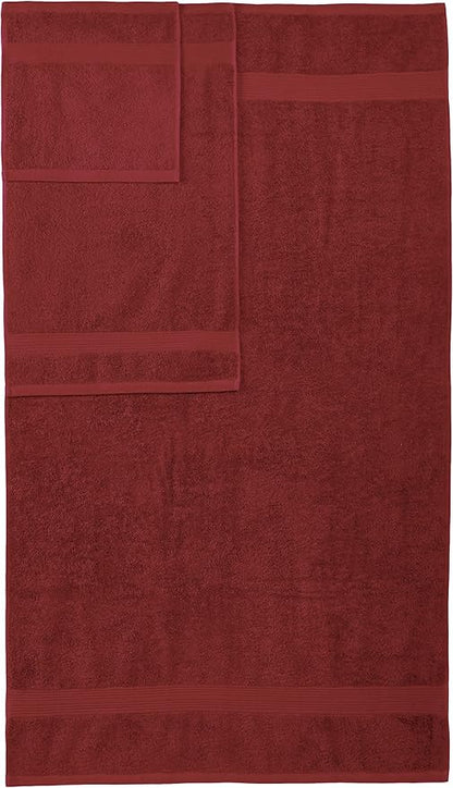 Amazon Basics Fade-Resistant 100% Cotton Washcloths