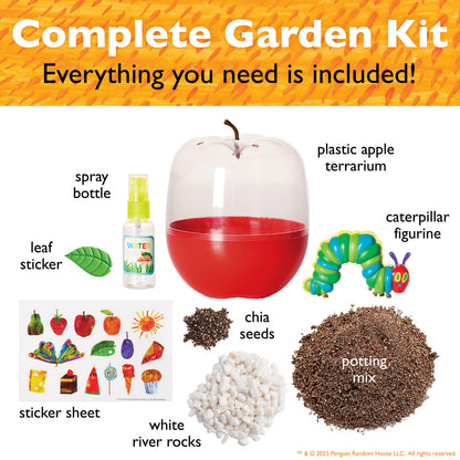 Creativity for Kids The Very Hungry Caterpillar: Ready to Grow Garden - Spring Crafts | Science Terrarium Kit Inspired from The World of Eric Carle Books, Education Gifts for Kids (Ages 6+)
