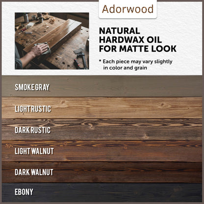 Adorwood Handmade Fireplace Mantel Shelf 48", Extra Wide Rustic Wood Mantles for Over Fireplace, Wall Mounted Floating Mantel Shelves for Living Room Decor (Light Walnut, 48Lx6Hx8D)