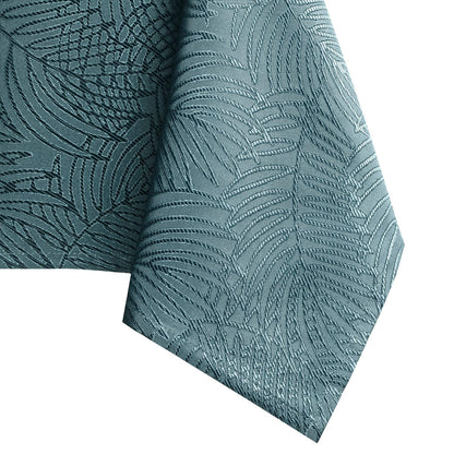 AmeliaHome 100 x 100 cm Tablecloth Table Cloth Stain Protection Lotus Effect Washable Water-Repellent Ornament Petrol Gaia