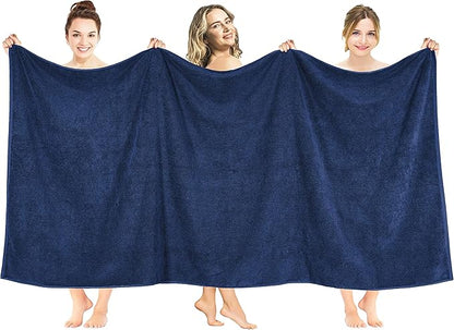 American Soft Linen 100% Cotton 600 GSM Turkish 40x80 Oversized Bath Towel Sheet