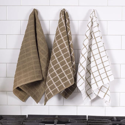 Ritz Terry Check Kitchen Towels: Highly Absorbent & Super Soft, Durable Kitchen