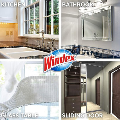 Windex Glass Cleaning Wipes, Pre-Moistened Glass and Surface Wipes to Clean