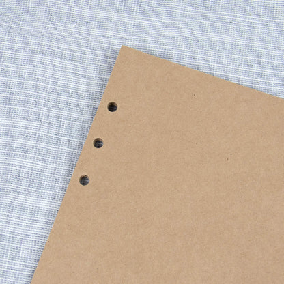 AUEAR, 3 Sets A5 Kraft Paper Divider 6 Holes Ring Index Page Tab Cards for Travel Diary Binder Notebooks Journal Plan
