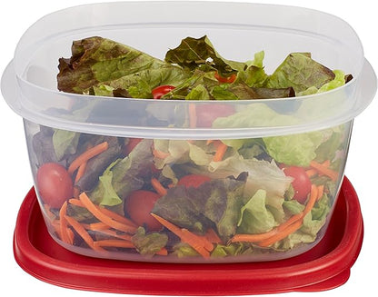 Rubbermaid Easy Find Lids Food Storage Container, 14 Cup, Racer Red