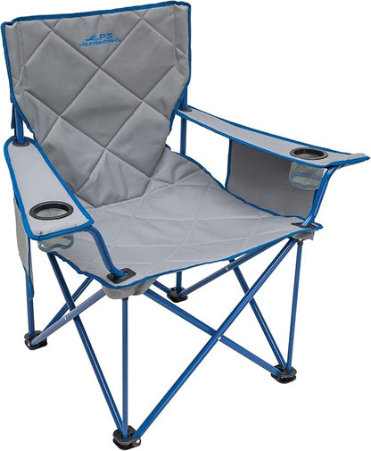 ALPS Mountaineering King Kong Camping Chairs for Adults with Mesh Cup Holders and Pockets, Built Durable and Reliable with Compact Foldable Steel Frame