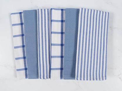 KAF Home Premium Kitchen Towels, Large 100% Cotton, Flat & Terry Absorbent Dish