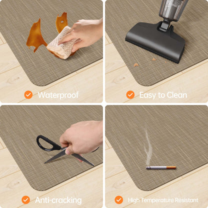 Homek Office Chair Mat for Hardwood & Tile Floor, 36"x48" Computer Chair Mat, Non-Curve Anti Slip Hard Floor Protector for Rolling Chair, PVC Mat Desk Rug for Home Office