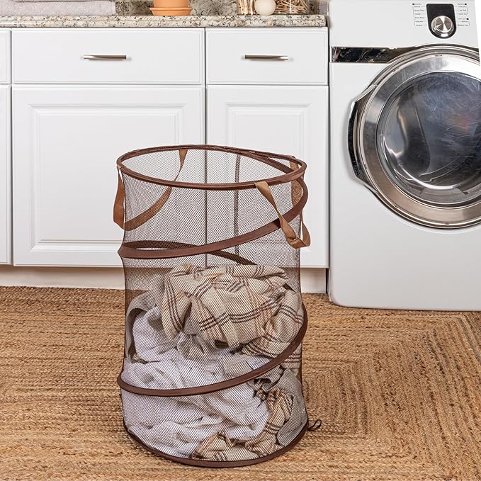 Household Essentials Pop-Up Mesh Laundry Hamper