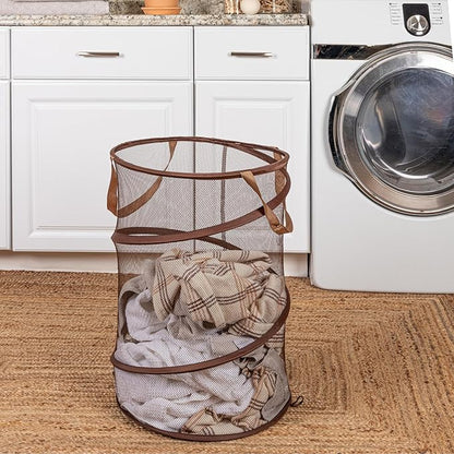 Household Essentials Pop-Up Mesh Laundry Hamper