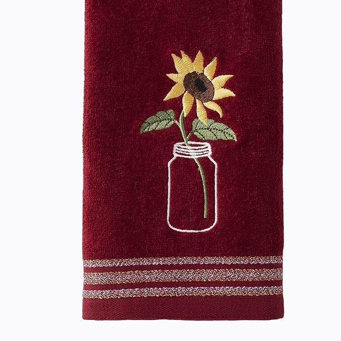 SKL Home by Saturday Knight Ltd. Sunflower In Jar 2 Pc Hand Towel Set