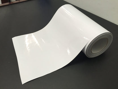 High Gloss Clear Vinyl Transfer Paper Self-Adhesive 12" x 5ft Roll w/Grid Backing 3mil (5 Rolls)