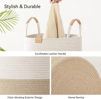 62L Striped Laundry Hamper