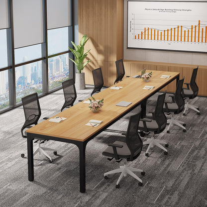 Tribesigns 6.5 FT Conference Room Table, 78.74" W x 27.56" D Large Office Conference Table, Modern Seminar Meeting Table Desk for Boardroom, Meeting Room (1, Natural)