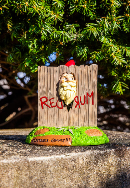 Shining Gnome Garden Gnome - Funny Gnomes for Outdoor Spaces - Weatherproof Redrum Scary Yard Statue - Horror Movie Lawn for Halloween Decorations - 9.5"