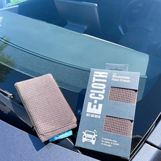 E-Cloth Windshield Haze Eraser, Auto Glass Cleaner, Car Windshield Cleaner