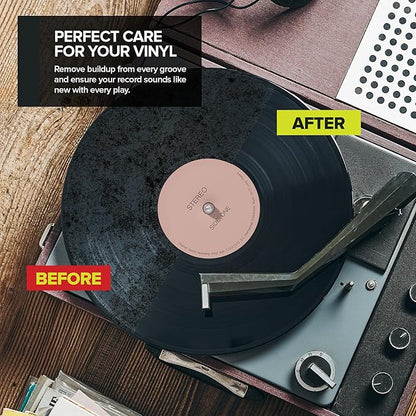 Side A Vinyl Record Brush with Soft Carbon Fibre Bristles, Anti-Static