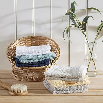 Tommy Bahama- Washcloth Set, Highly Absorbent Cotton Bathroom Decor, Low