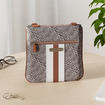 Nautica Lakeside Signature Jaquard North South Crossbody Bag