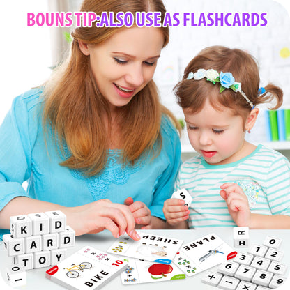 Yolscue Montessori Matching Letter Games,Educational Toys for 3-8 Year Olds Boys Girls,Alphabet Learning Toys for Kids Ages 3-8 Years,Birthday Party Gifts for 3-8 Year Olds Boys Girls(Purple)