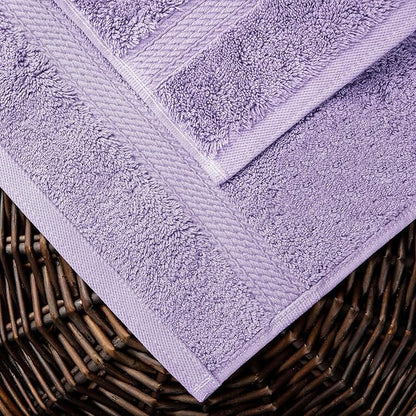 Superior Egyptian Cotton Solid Towel Set, Washcloths 13” x 13”, Hand Towels 20”