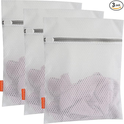 Polecasa 3Pcs 12 x 16 Inches Extra Durable 125g Diamond Mesh Laundry Bags