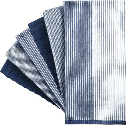 Premium Kitchen Towels | Large Cotton Dish Towels | Flat & Terry Highly