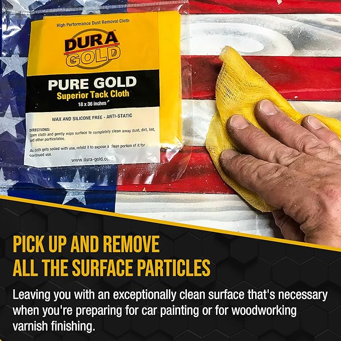 Dura-Gold - Pure Gold Superior Tack Cloth, Woodworking, Automotive Paint