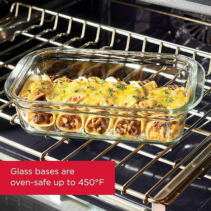 Rubbermaid Brilliance Glass Food Storage Containers, 3.2 Cup, Leak-Proof