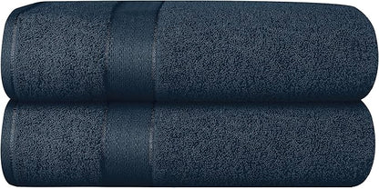 GLAMBURG 700 GSM Premium Cotton 2-Pack Oversized Extra Large Bath Sheet Set