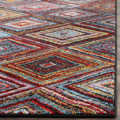 SAFAVIEH Area Rug 8x10 - Aruba Collection - Large - Multi, Boho Diamond Lattice Pattern, Non-Shedding & Easy Cleaning, Ideal for Living Room, Bedroom, Office, Dining Space (ARB501M)