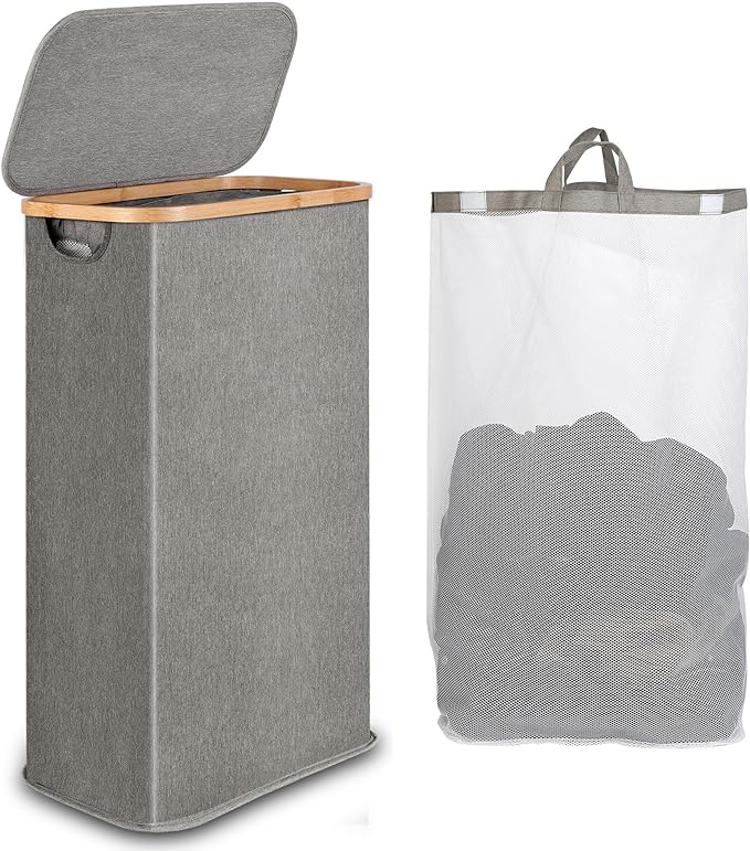 65L Slim Laundry Hamper, Narrow Laundry Basket