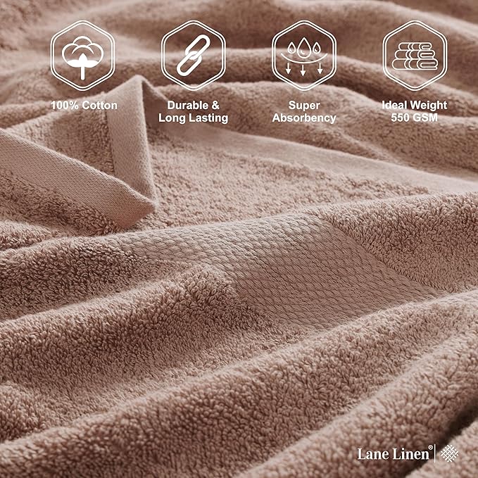 LANE LINEN Luxury Bath Towels Set of 4