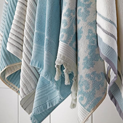 SKL Home Mirage Fringe 100% Turkish Cotton Hand Towel Set
