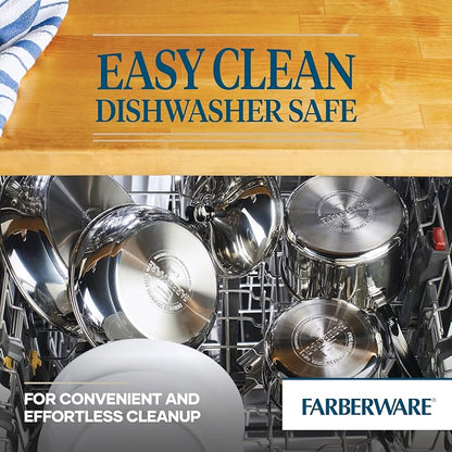 Farberware Classic Series Stainless Steel Frying Pan Set, 8.25-Inch and 10-Inch Skillets