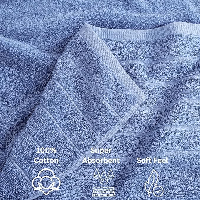 Casa Platino Cotton Bath Towel 8 Piece Set