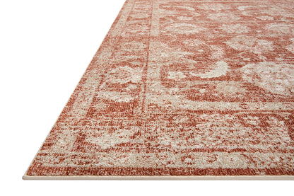 Loloi Odette Collection ODT-03 Rust/Ivory 5'-3" x 7'-9" Area Rug