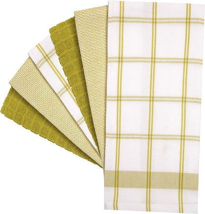 Premium Kitchen Towels | Large Cotton Dish Towels | Flat & Terry Highly