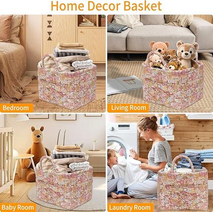 Quilted Fabric Storage Baskets