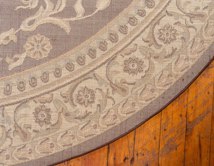 Unique Loom Versailles Collection Traditional Classic Medallion Floral Motif Area Rug (6' 0 x 6' 0 Round, Brown/ Ivory)