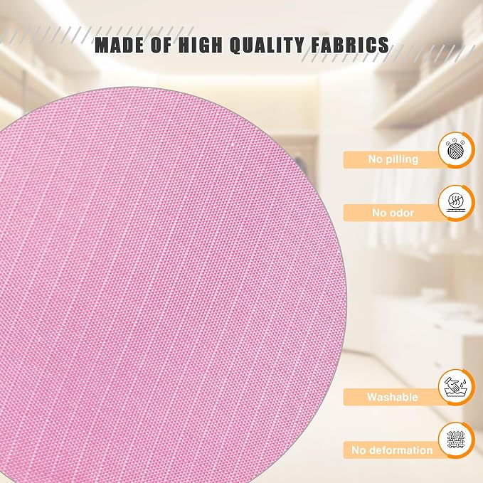 Hanging Closet Organizer 5-Shelf, Oxford Fabric Wardrobe Storage, Pink | Easy-mount foldable design holds clothes, handbags, shoes & accessories; washable Oxford fabric, sturdy and space-saving.