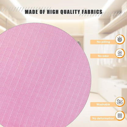 Hanging Closet Organizer 5-Shelf, Oxford Fabric Wardrobe Storage, Pink | Easy-mount foldable design holds clothes, handbags, shoes & accessories; washable Oxford fabric, sturdy and space-saving.