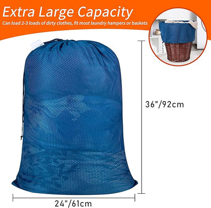 Polecasa Extra Heavy Duty Large Diamond Mesh Laundry Bags